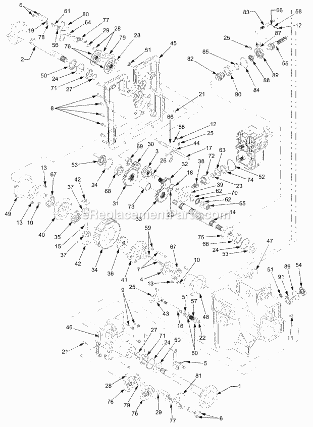 Transmission Drive 1b065g & Before Diagram and Parts List for 5234DL 54AL544-710, 54BL544-710 Cub Cadet Lawn Tractor